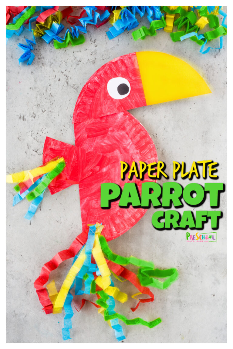 Paper Plate Parrot Craft for Preschoolers