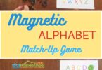Looking for a fun new way to familiarize your preschooler or kindergartener with the alphabet? Try the magnetic alphabet matchup game! This unique game is fun ways to use magnetic letters your kids are sure to remember. Simply download alphabet printable and you are ready to play this magnetic abc game!  