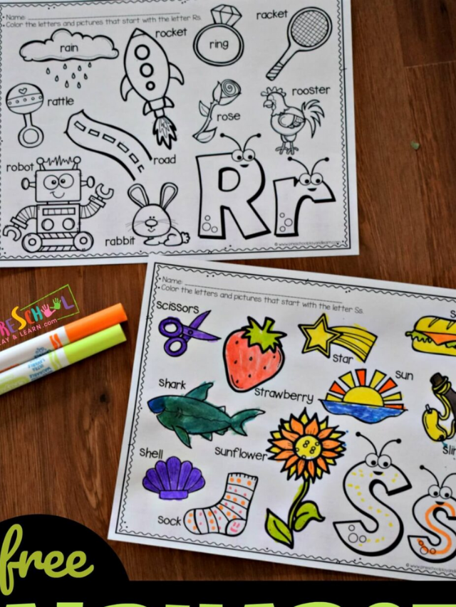 Alphabet Coloring Pages - Preschool Play and Learn