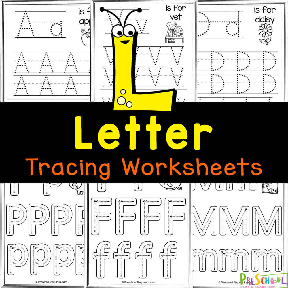 Tracing Alphabet Worksheets For Kindergarten Pdf  Young one will enjoy