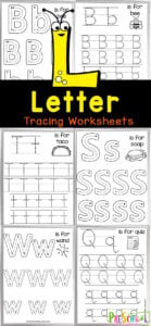 Help kids get all the practice they need writing upper and lowercase letter with these super cute letter tracing worksheets. These free printable preschool worksheets tracing letters are a handy way to give kids the practice they need forming capital ad small letters. What's best, these  alphabet worksheets are no-prep which makes them a breeze for parents, teachers, and homeschoolers. Use these abc worksheets with toddler, pre-k, and kinderagrten age children for strengthening literacy and fine motor skills of letters from A to Z. Simple print free letter tracing worksheets and you are ready to play and learn!