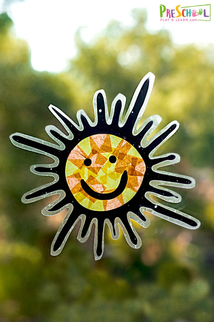 Suncatcher craft for kids
