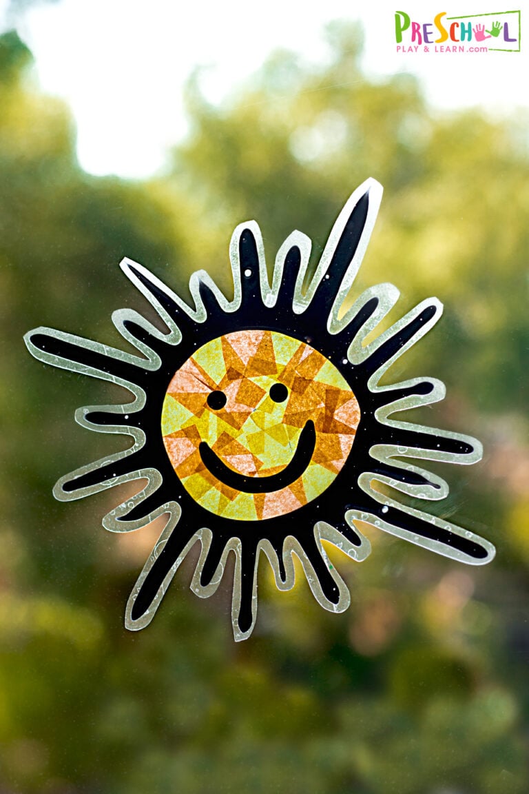 Cute Suncatcher Sun Craft for Preschoolers
