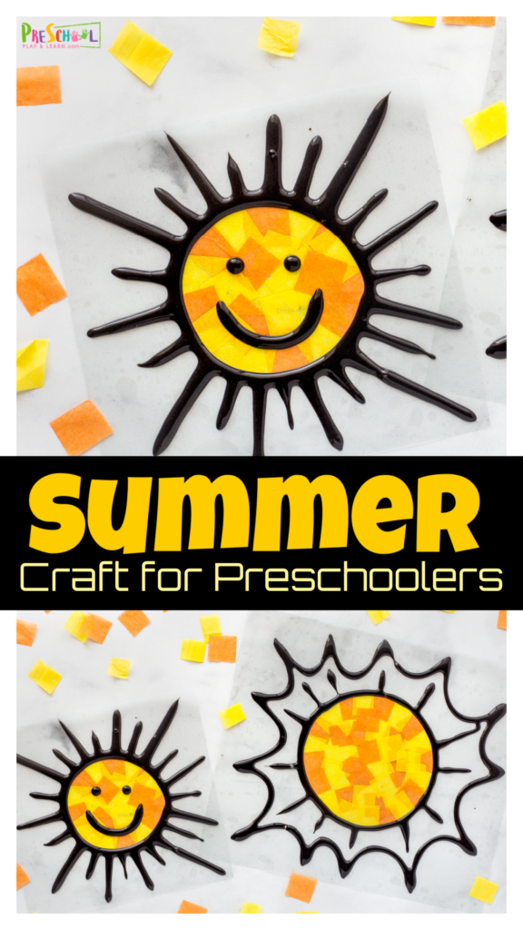 Celebrate the arrival of summer with a cute sun craft for kids! This adorable and easy-to-make suncatcher craft for kids is such a cheerful decoration for your windows. This summer craft for preschoolers, toddlers, kindergartners, grade 1, grade 2, and grade 3 students is sure to be a great addition to your summer bucket list as a summer activity.