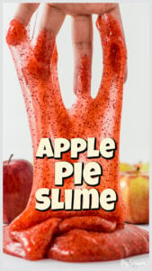 Celebrate September with an outrageously run APPLE PIE SLIME! Use with apple activities for preschoolers! Smells amazing for fall play!