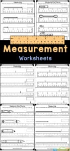 Is your child working on measuring things as part of your math curriculum? These handy, free printable, measurement worksheets are a great way to sneak in some extra practice. These free measurement worksheets are perfect for pre-k, kindergarten, and first graders too. This measurment activity is no-prep (my favorite kind). Simply print Measurement kindergarten worksheets and you are ready to practice using a ruler to measure how long various objects are in inches.