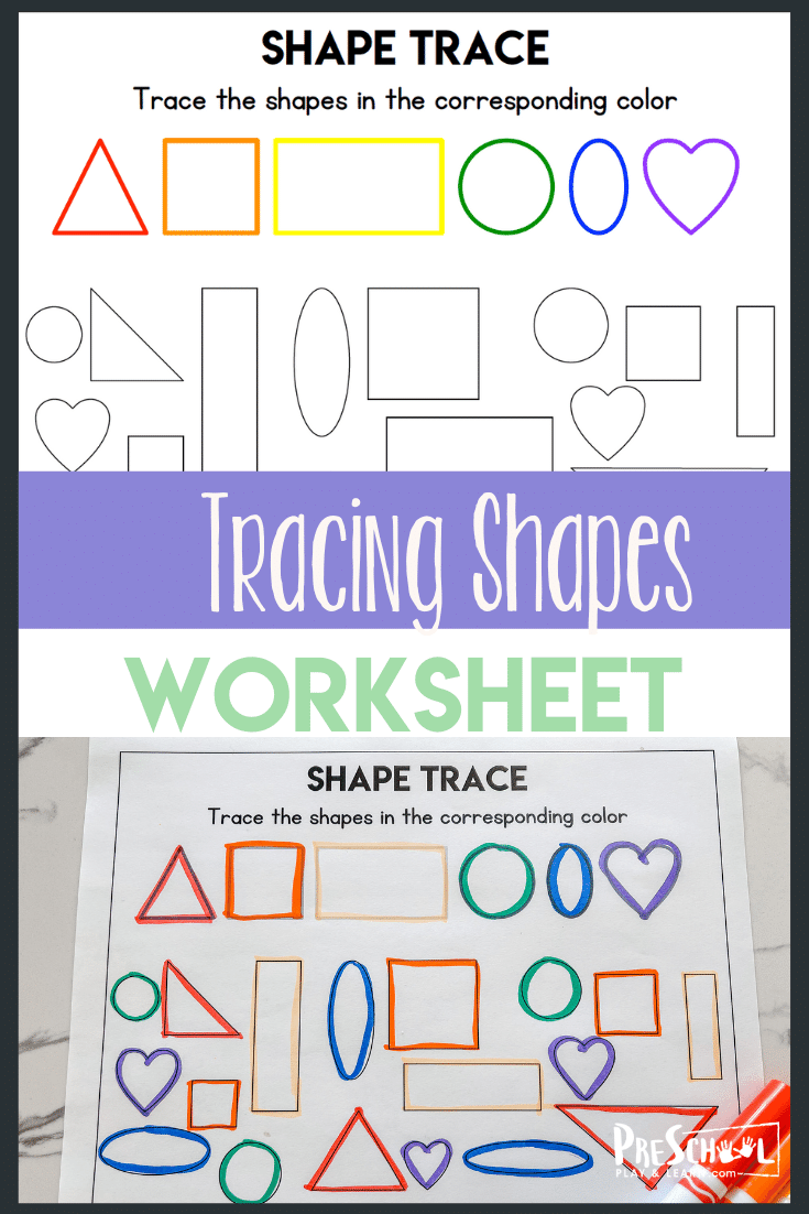 free printable shape tracing worksheets for preschool