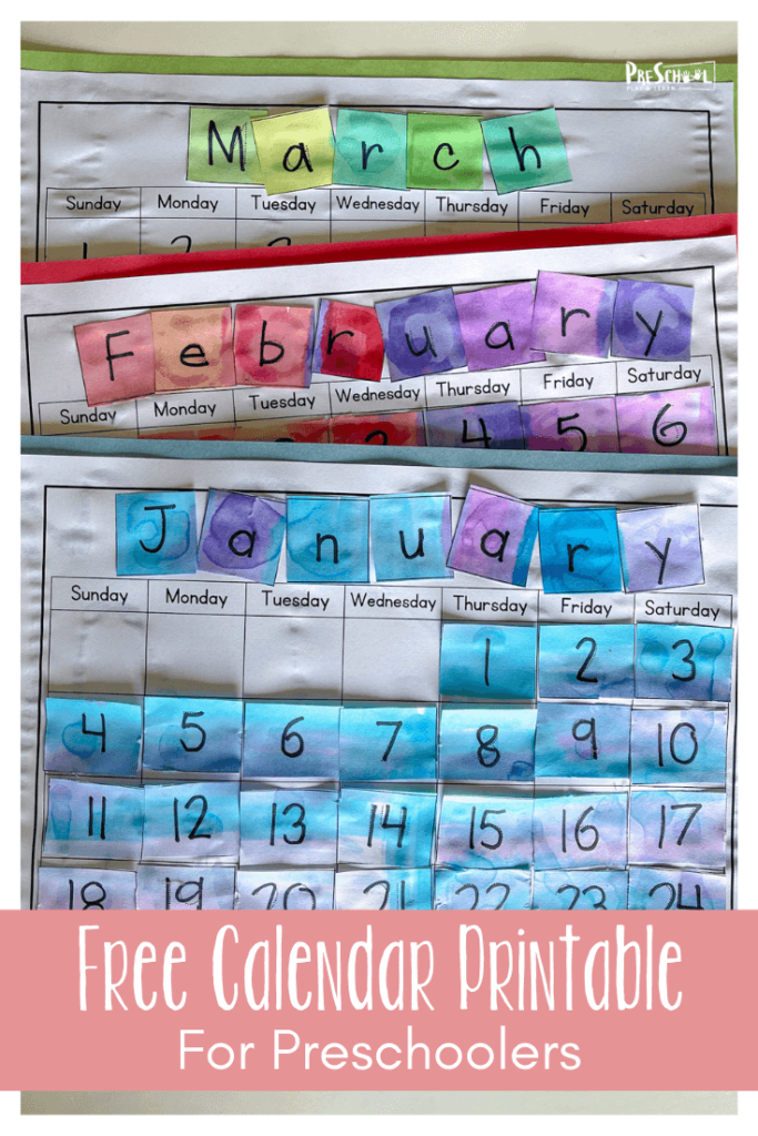 Calendar time is a staple in preschool learning, and this free printable calendar worksheet is a fabulous preschool calendar activity.The calendar ideas for preschool is simple enough that it can be used year after year and adaptable so that you can use create them once a month or even add to it daily. SImply print the pdf file with days of the week for preschoolers printables and you are ready to play and learn with your preschoolers.