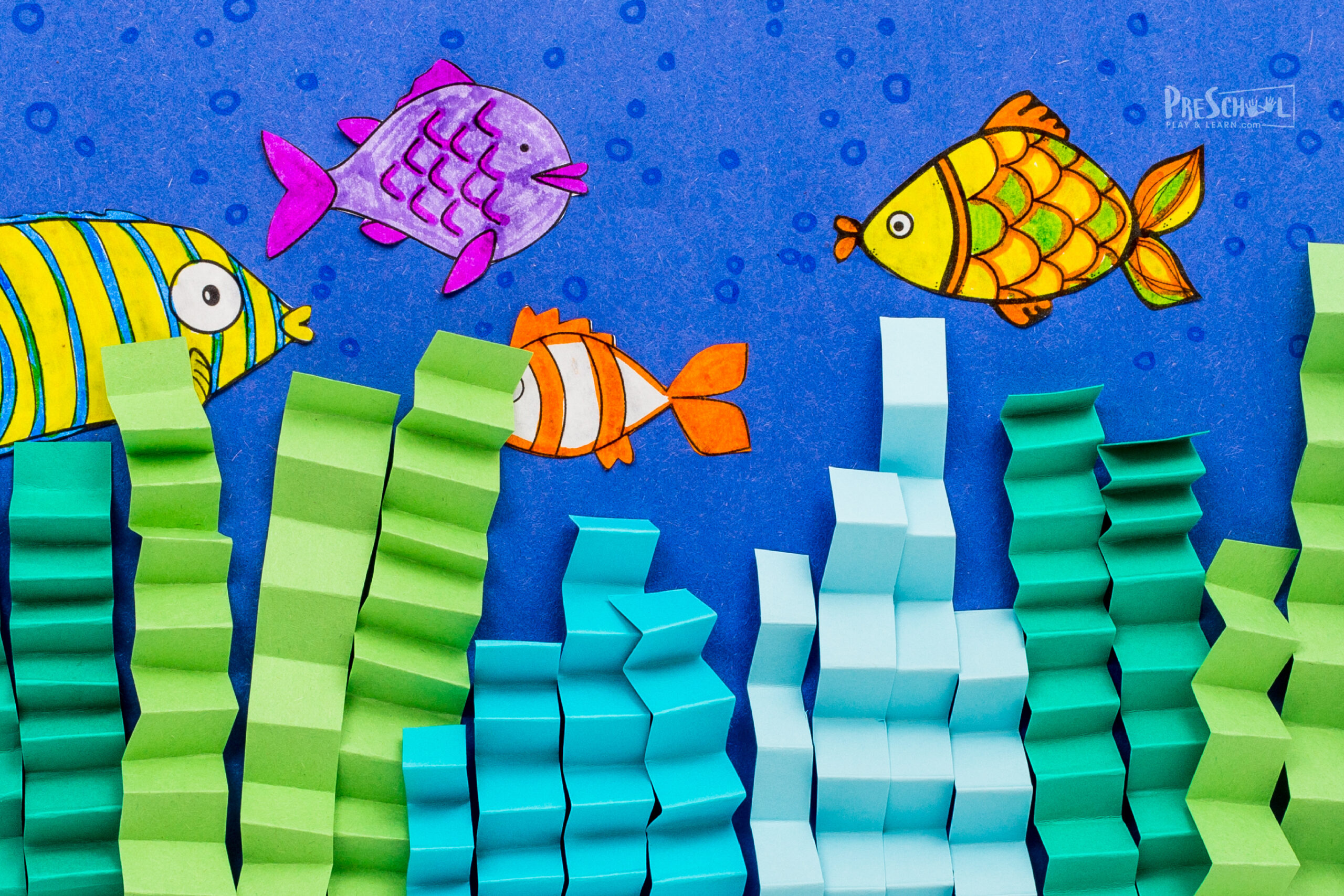 🐠 Super Cute Printable Paper Fish Craft for Preschoolers