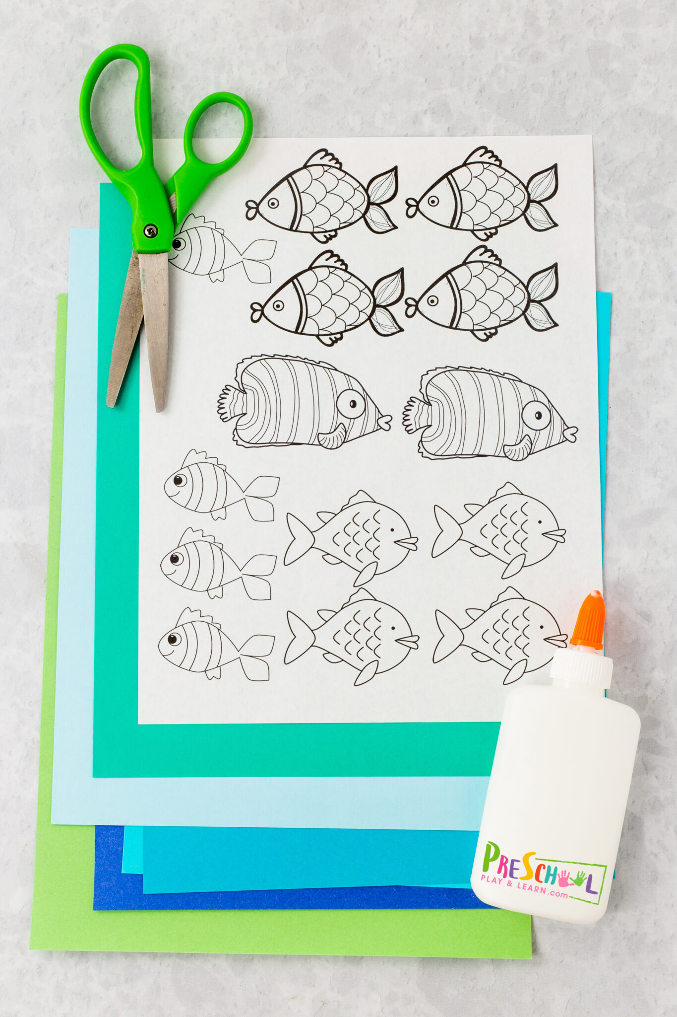 🐠 Super Cute Printable Paper Fish Craft for Preschoolers