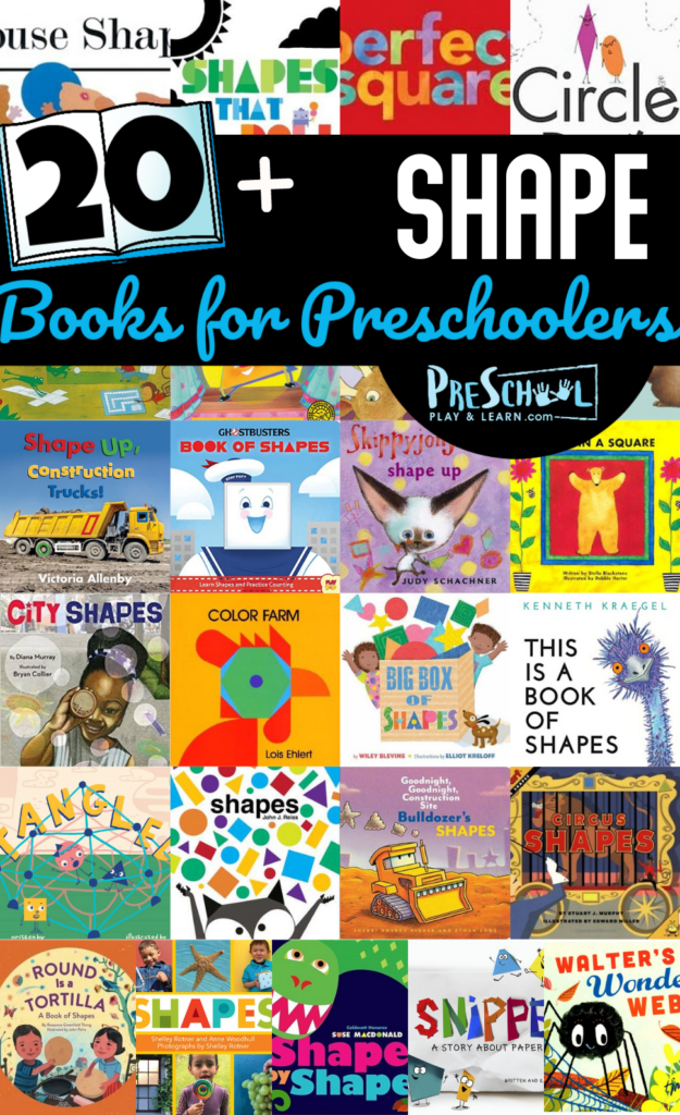Help introduce children to the many shapes in our world by picking up one of these delightful shape books for preschoolers! Reading shape books is such a fun gentle way to help toddler, preschool, pre-k, kindergarten, and first graders learn common shapes for kids. We've picked out some of our favorite children's books about shapes to delight you and your children as you read!