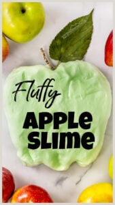 green fluffy apple slime