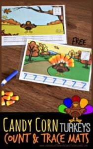 candy corn counting turkey activity