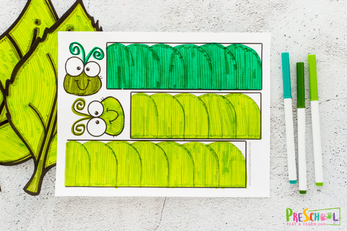 🐛 CUTE Printable Caterpillar Craft for Preschoolers