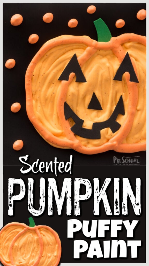 Scented Pumpkin Puffy Paint Craft for Fall