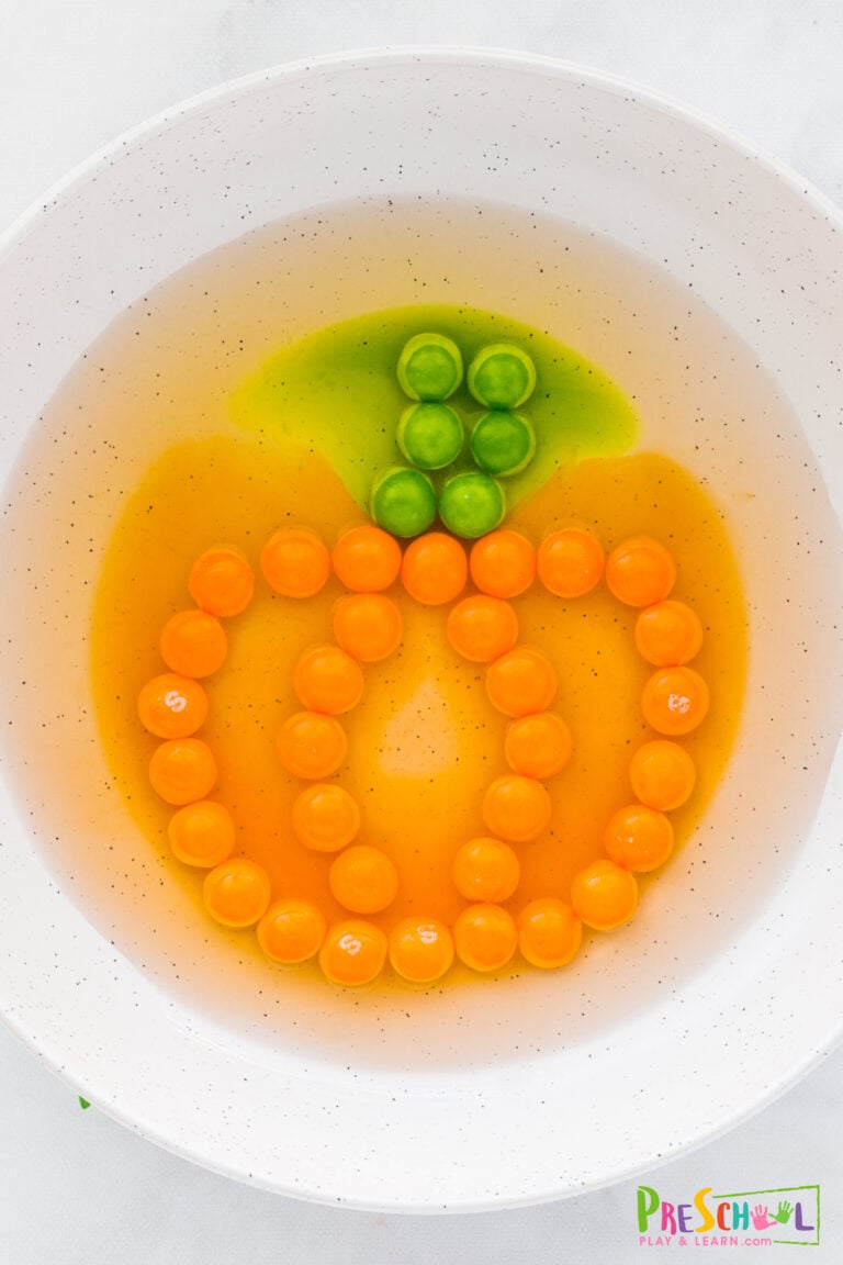 Simple Halloween Skittles Pumpkin Science Experiment