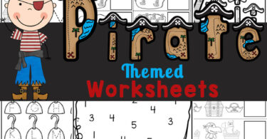 Cute, free printable pirate worksheets to practice math and litearcy skills with a pirate theme. Siimply print and work through activities.