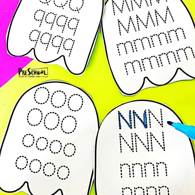 Halloween Ghost ABC Letter Tracing Activity for Preschoolers