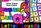 This letter sounds activity is a free printable boardgame to work on initial sounds with a fun phonics game for preschoo and kindergarten.