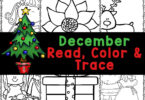 Grab these printable December Coloring Pages for a fun, no-prep December Activities for kids to read, color, and learn about holiday symbols.