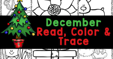 Grab these printable December Coloring Pages for a fun, no-prep December Activities for kids to read, color, and learn about holiday symbols.