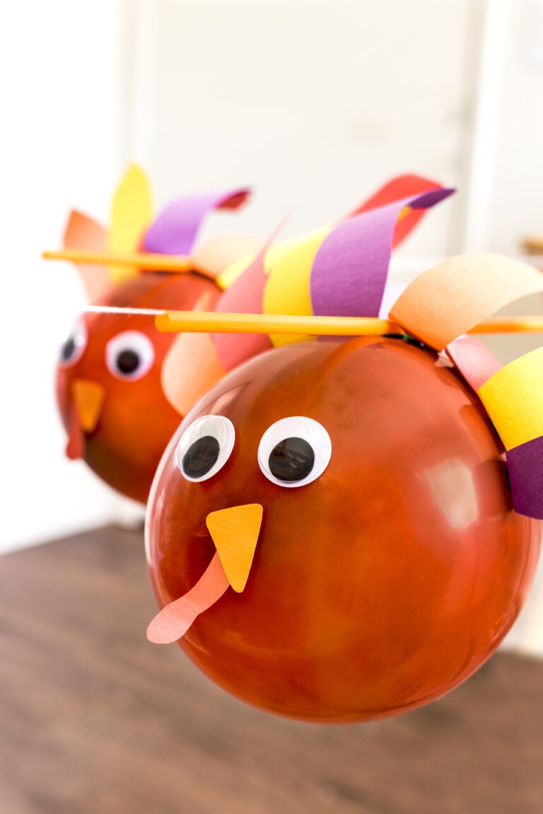 Turkey Balloon Races Game – FUN November Activities for Kids