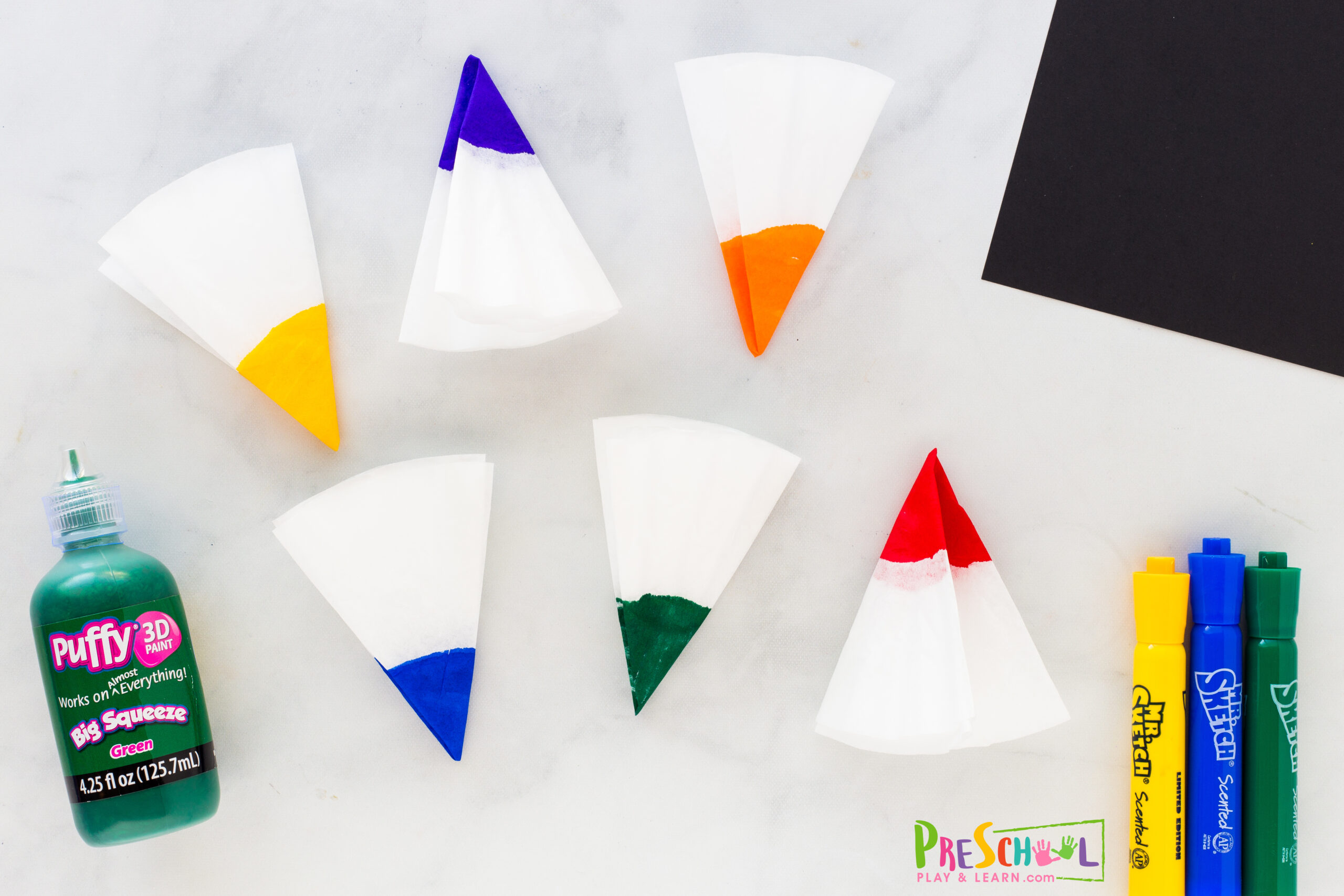 ❄️️ Colorful Chromatography Snowflake Craft for Kids