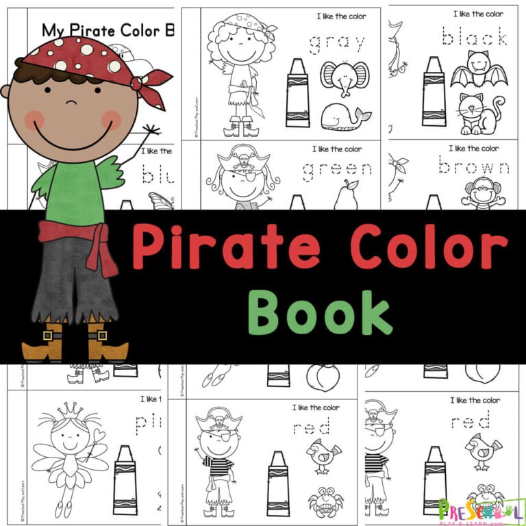 Pirate Colours Name for Kids Printable Book
