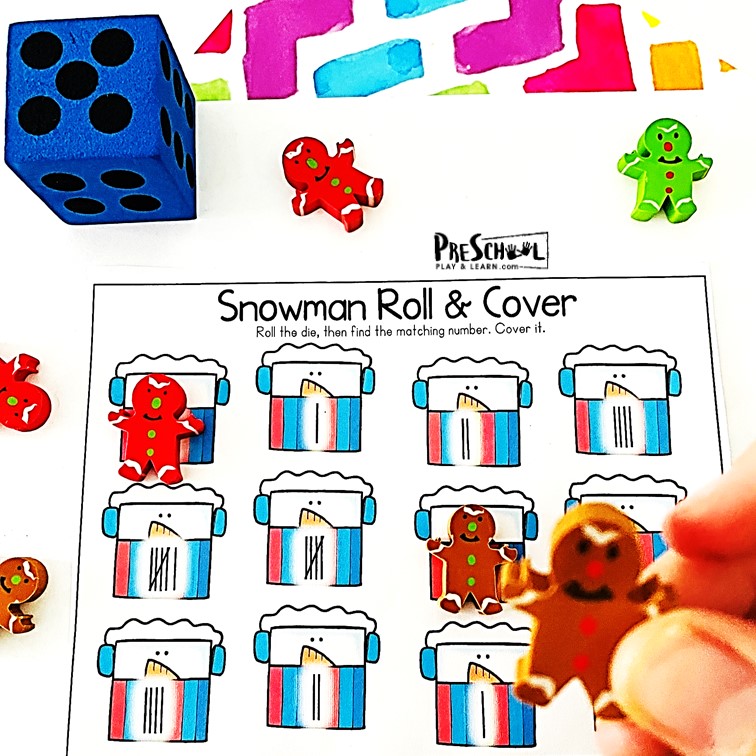 snowman counting activity