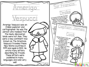 FREE Printable Early Explorer History Coloring Pages Activity