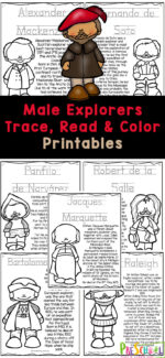 FREE Printable Early Explorer History Coloring Pages Activity