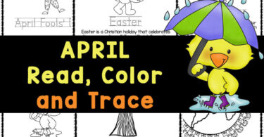 Print these FREE printable April coloring pages with Easter, April Fools' Day, Earth Day, spring, and more for preschoolers.