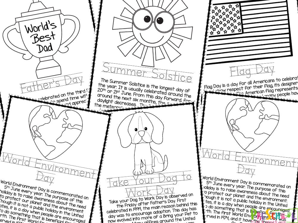 June coloring pages free printable