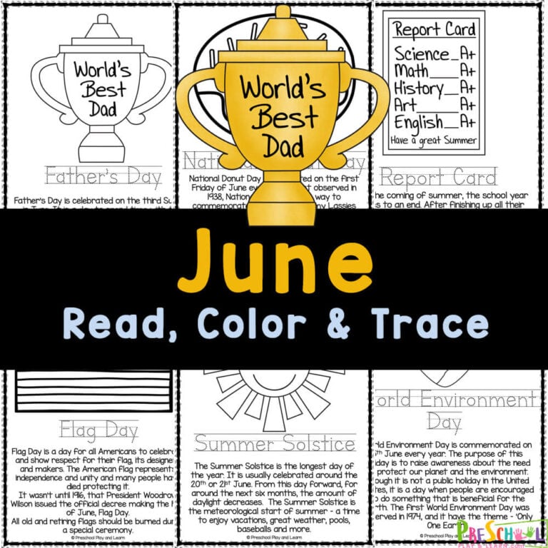 FREE Printable June Coloring Pages for Kids