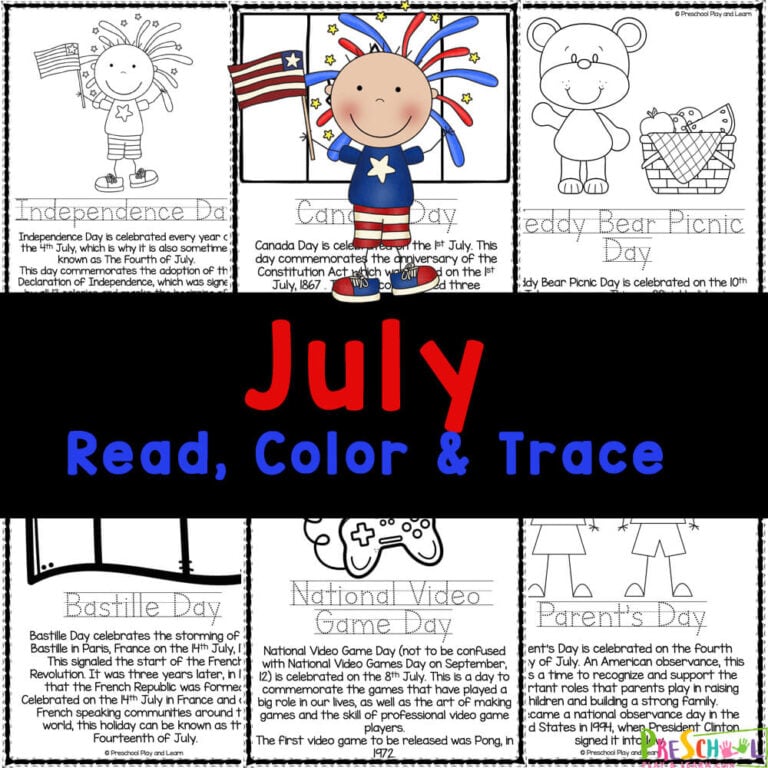 FREE Printable July Coloring Pages for Kids