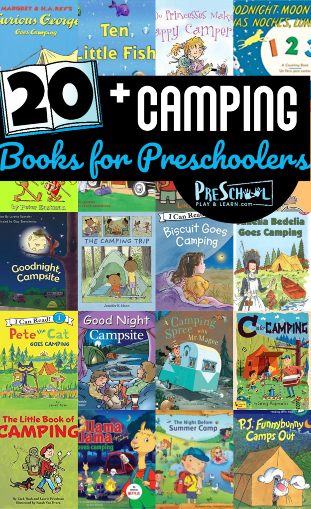 Fun-to-read books about camping for preschoolers, toddlers, and kindergarten! Perfect book list for summer reading!