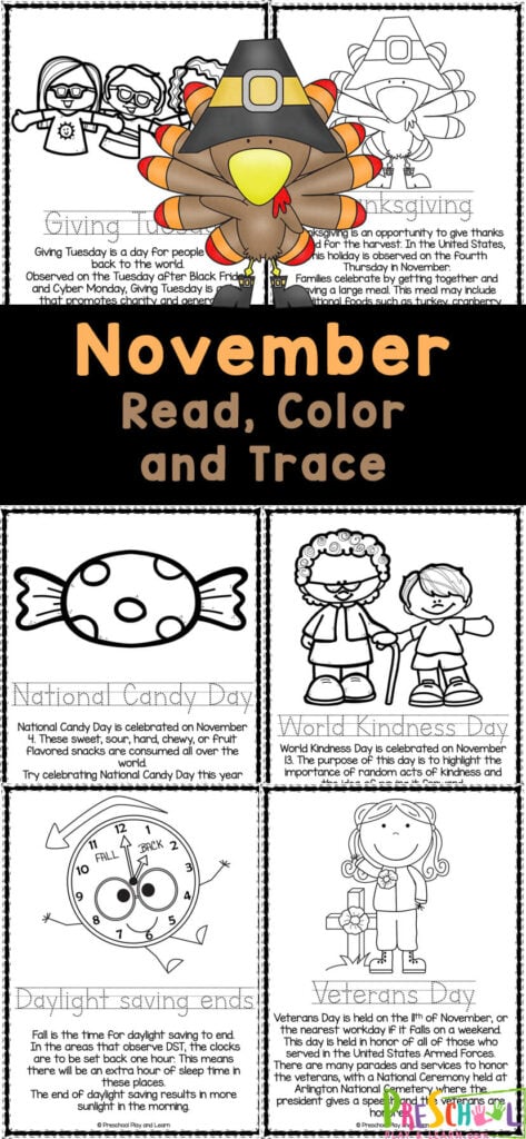 Young children will love learning learning about different events that take place around the world during the month of November with these fun  November Coloring Pages. Use these free printable november coloring pages with toddlers, preschoolers, kindergartners, and grade 1 students. Simply print 