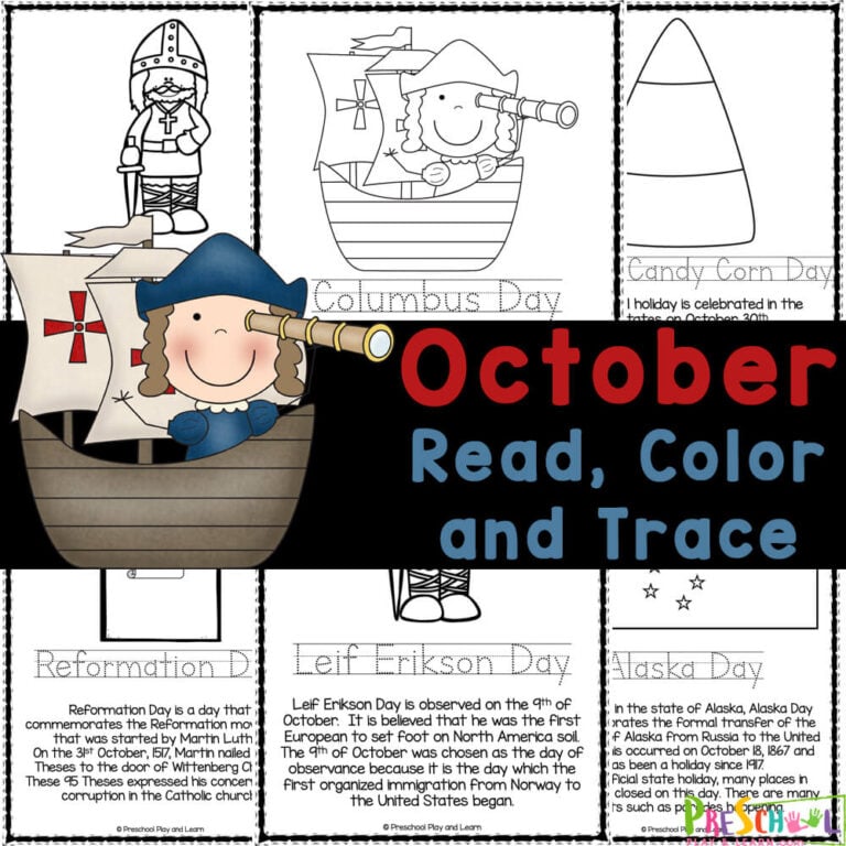 FREE Printable October Coloring Pages for Kids