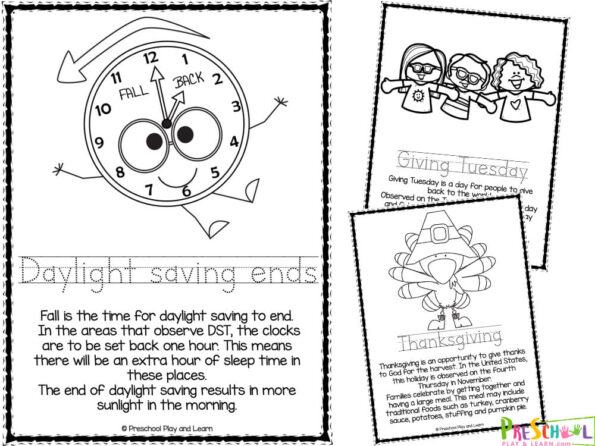FREE Printable November Coloring Pages for Kids