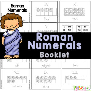 Learning Roman Numberss 1-10 is simple and fun with this FREE printable Roman Numerals Activity for kids.