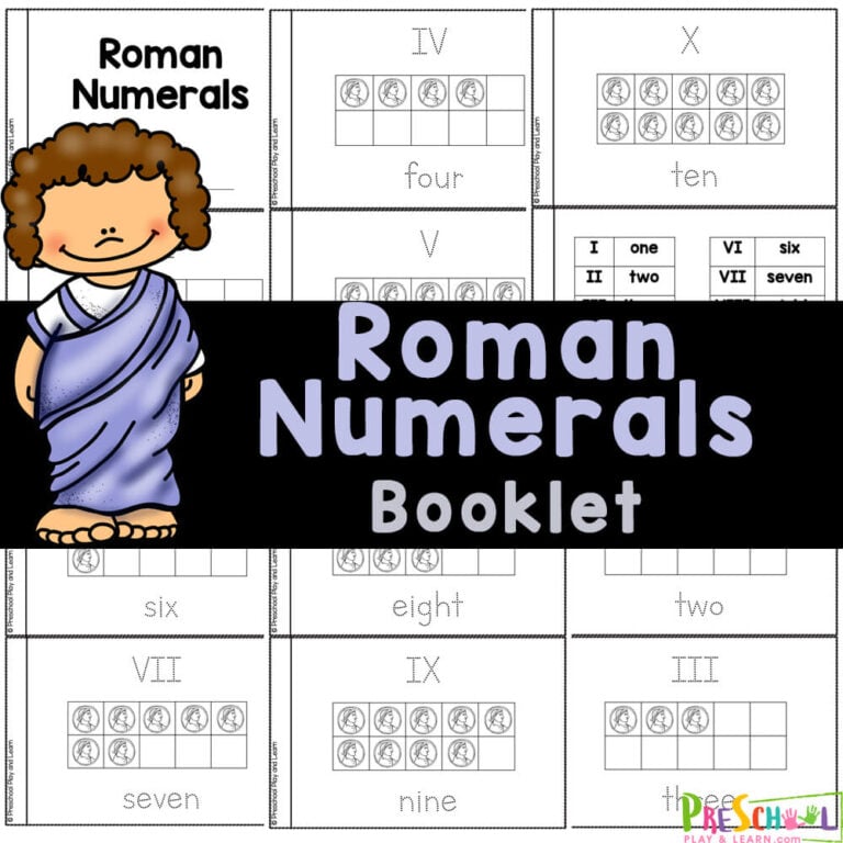 FREE Printable Roman Numerals 1-10 Activity for Kids