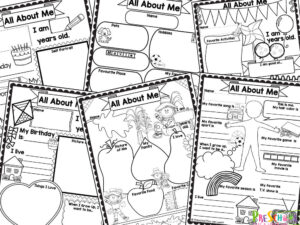 FREE All About Me Preschool Printable Worksheets