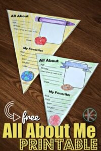 all about me printable pennants
