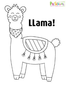 🦙 FREE Printable Llama Worksheets for Preschoolers