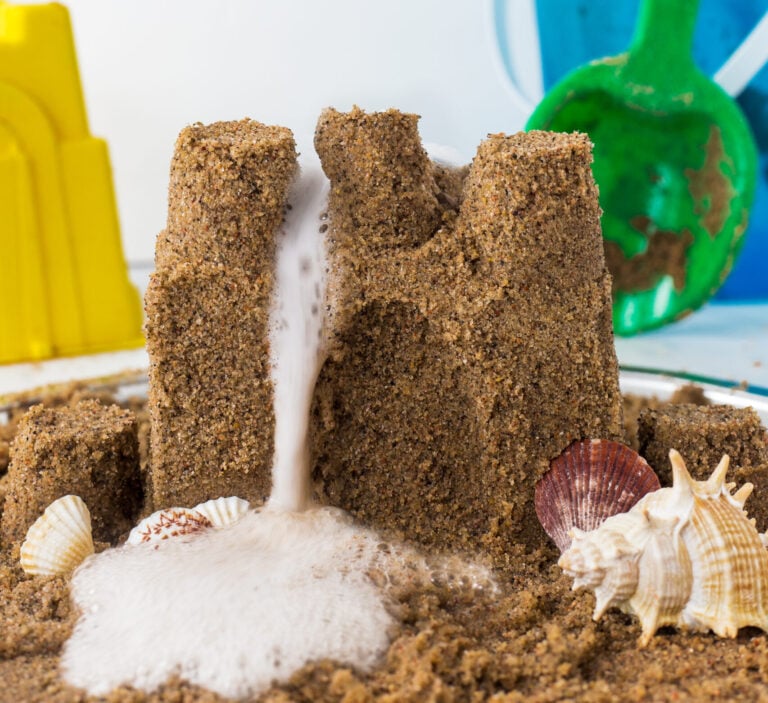 Sand Volcano Experiment – Summer Science Activity for Preschoolers