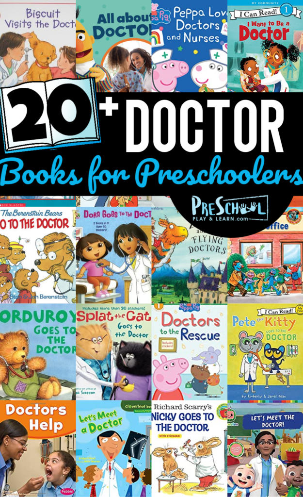 Fun-to-read doctor books for preschoolers are a great way prepare for a check-up with nurses, stethescopes, and more.