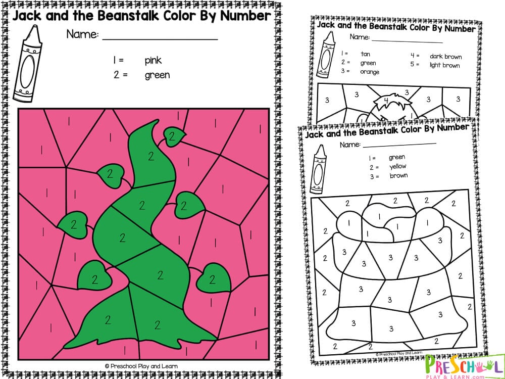 Jack and the beanstalk printable