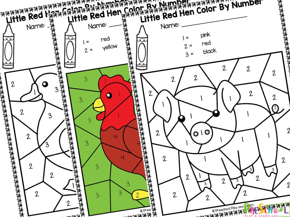 The little red hen story printable free