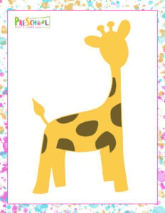 giraffe playdough mat for prek