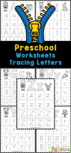 Young children learn better when they have fun so providing super cute worksheets for kids to practice with is essential. Grab these free printable preschool worksheets tracing letters for toddler, preschool, pre-k, and kindergarten age kids to practice forming alphabet letters from A to Z. Use these free printable alphabet worksheets in the classroom at school, homeschool, daycare for a no-prep, educational activity. Simply print the preschool alphabet worksheets and you are ready to play and learn!